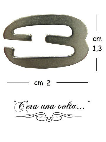 Fibbia in metallo per bretelle