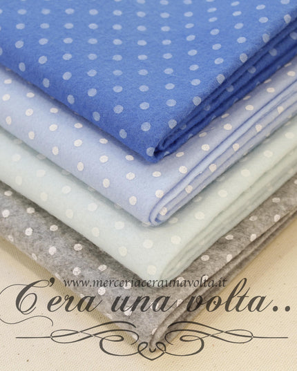 Set 16  fogli pannolenci a Pois