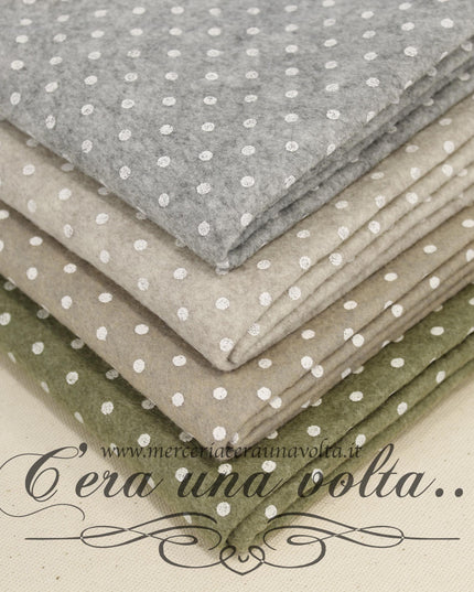 Set 16  fogli pannolenci a Pois