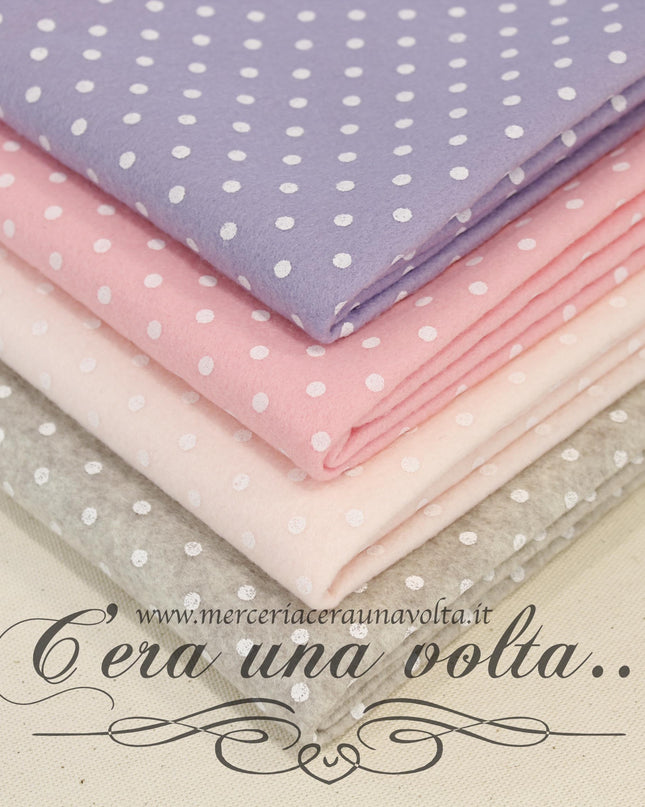 Set 16  fogli pannolenci a Pois