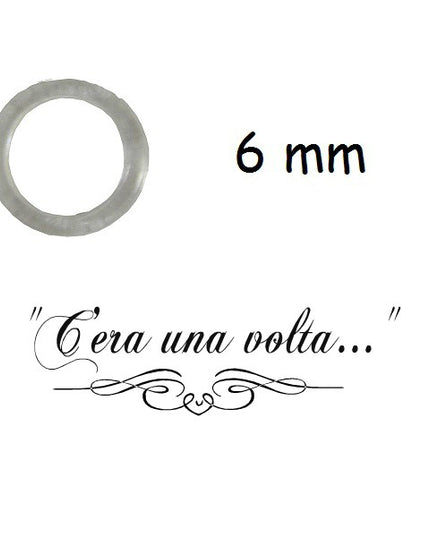 Anello in plastica trasparente per bretelle