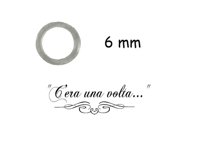 Anello in plastica trasparente per bretelle