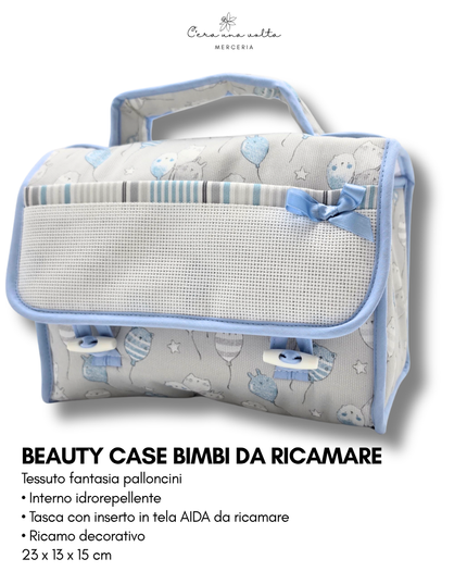 Beauty case bimbi da ricamare
