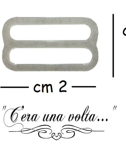 Passante in plastica trasparente per bretelle