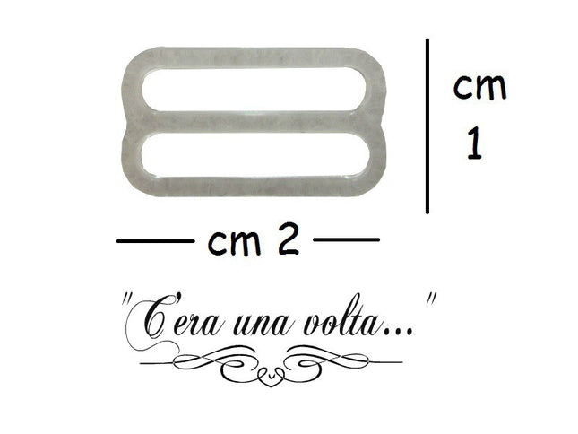 Passante in plastica trasparente per bretelle