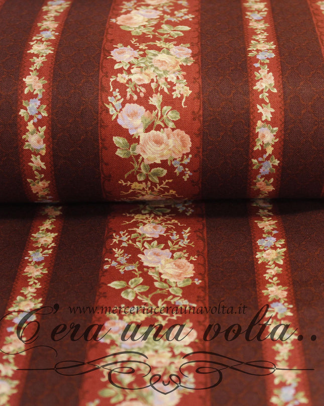 Tessuto Rose Shabby Chic Purple