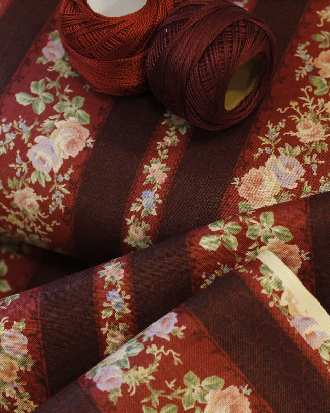 Tessuto Rose Shabby Chic Purple