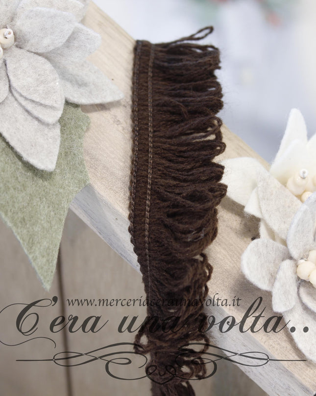 Frangia in lana Cioccolata