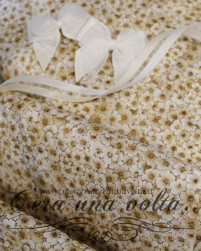 Tessuto patchwork a fiori Ambrati