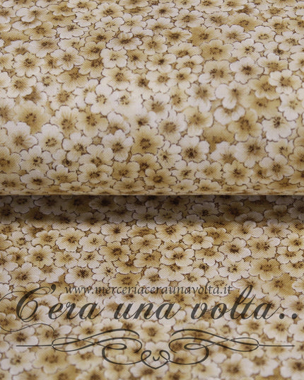 Tessuto patchwork a fiori Ambrati
