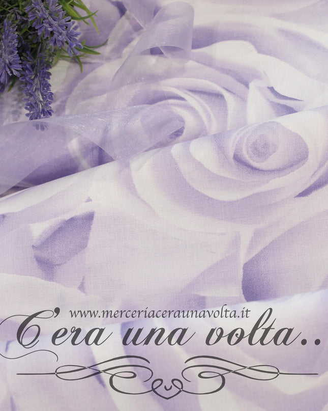 Tessuto fantasia Shabby Glicine