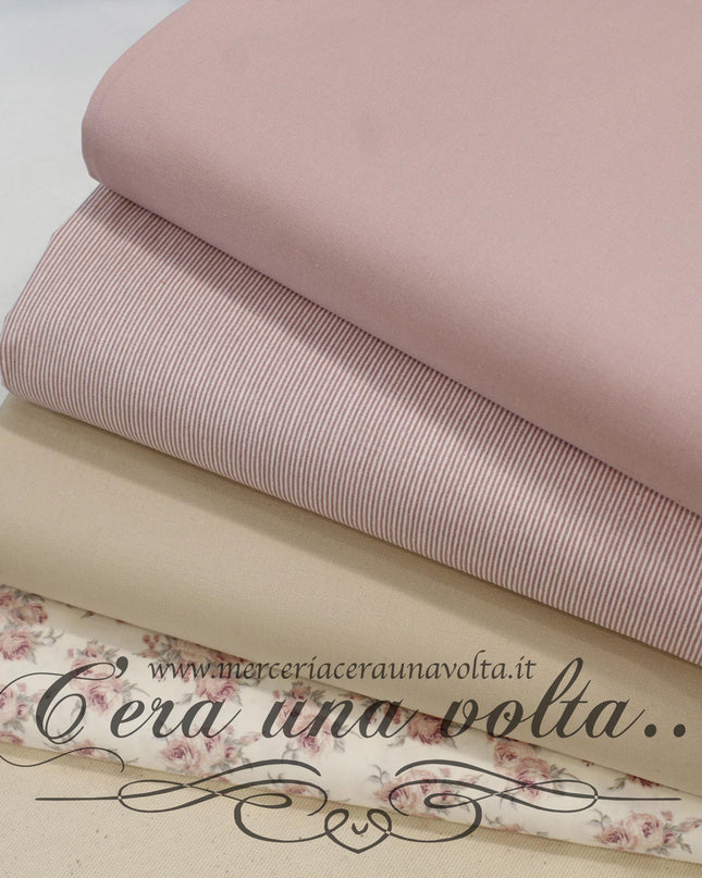 Set 8 Pz Tessuto Patchwork Pastel Rose