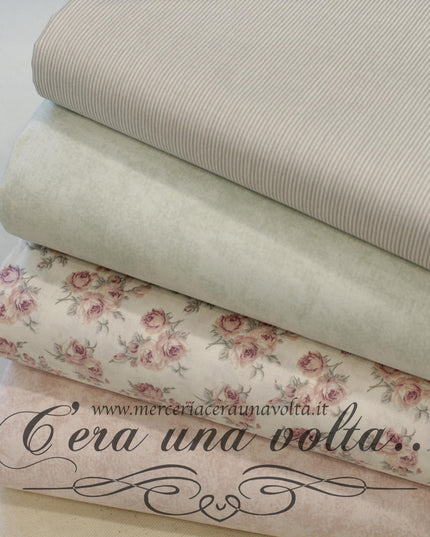 Set 8 Pz Tessuto Patchwork Pastel Vintage