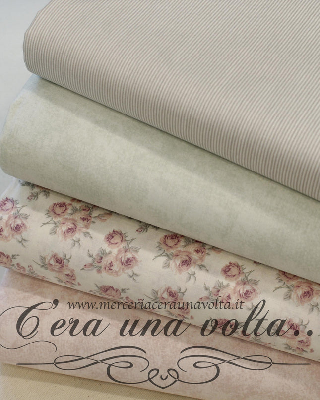 Set 8 Pz Tessuto Patchwork Pastel Vintage