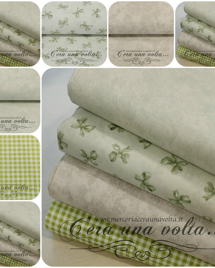 Set 8 Pz Tessuto Patchwork Wood