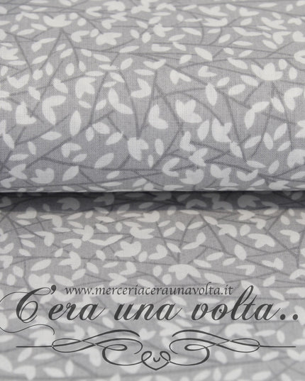 Set 8 Pz Fat Quarter Gray Leaves