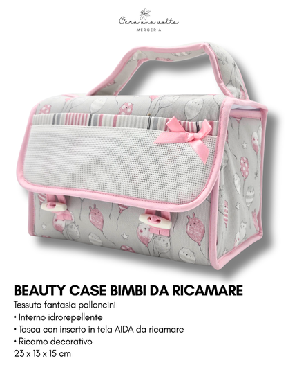 Beauty case bimbi da ricamare