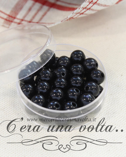 Perle Nere Tonde per Occhi