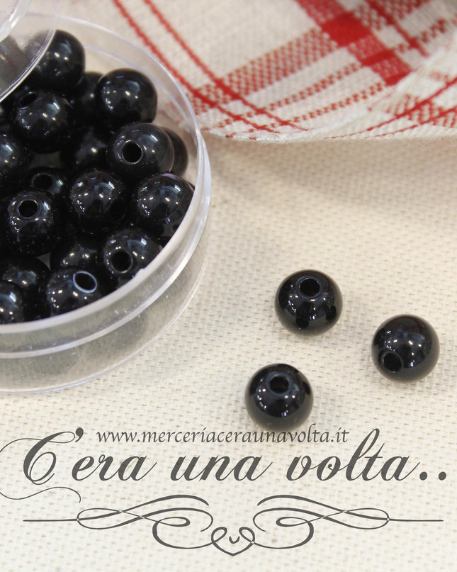 Perle Nere Tonde per Occhi