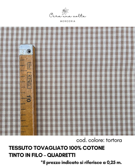 Tessuto Tovagliato 100% Cotone Tinto in Filo – Quadretti