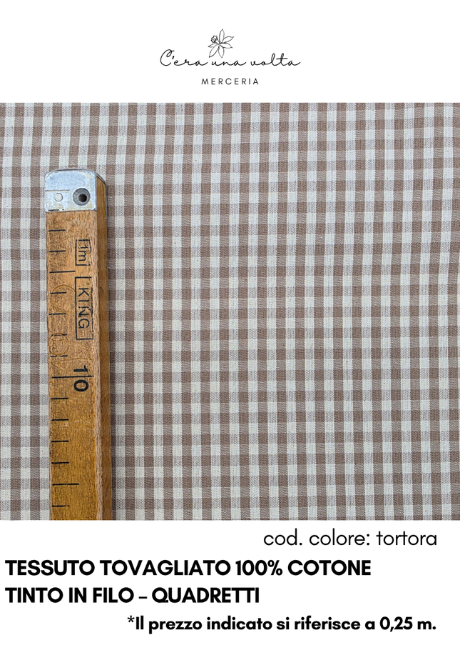 Tessuto Tovagliato 100% Cotone Tinto in Filo – Quadretti