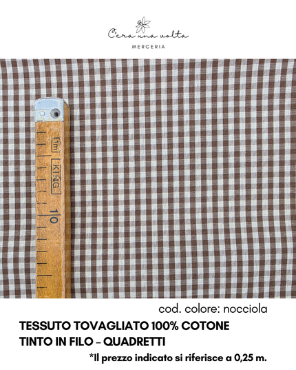 Tessuto Tovagliato 100% Cotone Tinto in Filo – Quadretti