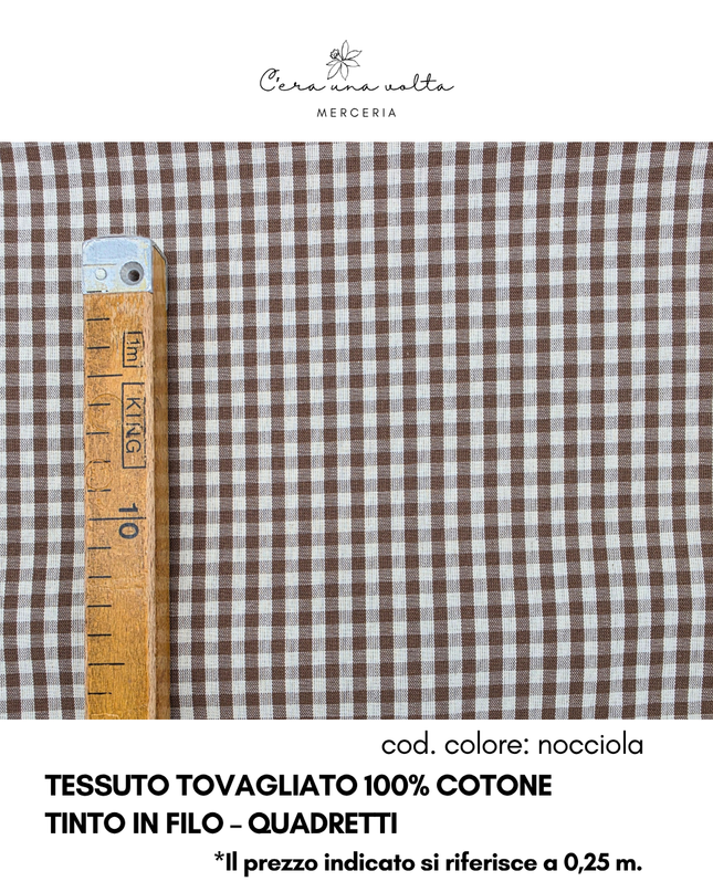 Tessuto Tovagliato 100% Cotone Tinto in Filo – Quadretti