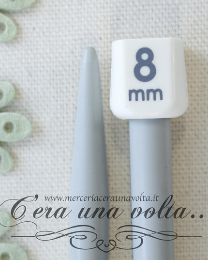 Ferri per maglia in Plastica Misure da MM 7,5 a MM 15