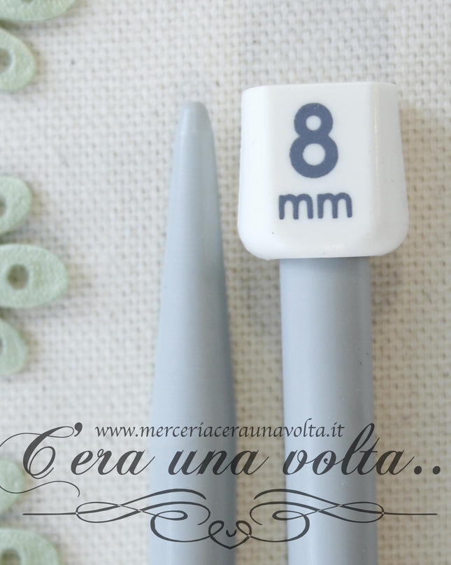 Ferri per maglia in Plastica Misure da MM 7,5 a MM 15