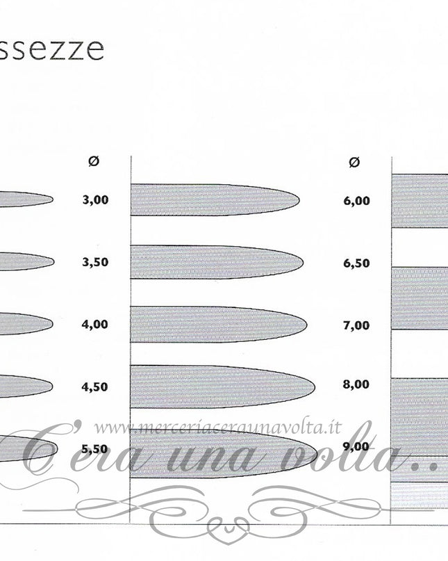 Ferri per maglia in Plastica Misure da MM 7,5 a MM 15