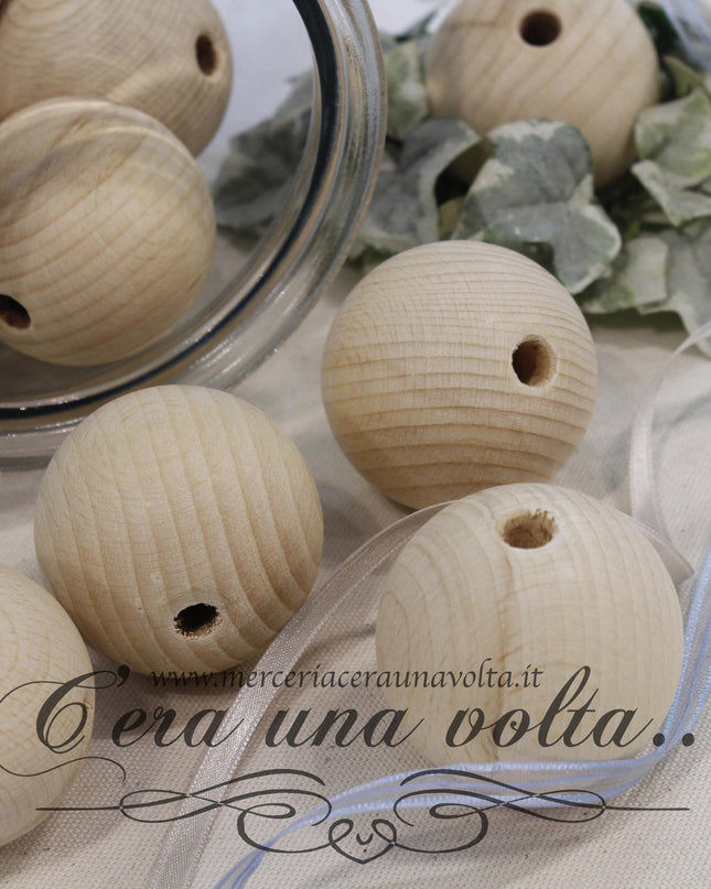 Perle, sfere in legno cm 4