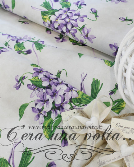 Cm 140 x50  Scampolo Tessuto Violette
