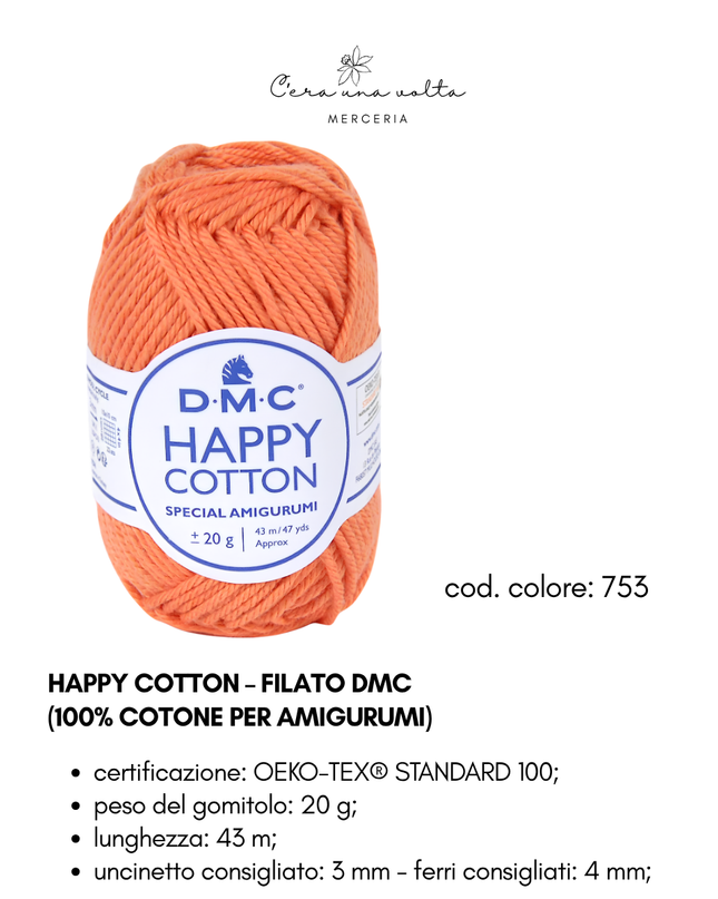 DMC Happy Cotton – Filato 100% cotone per amigurumi