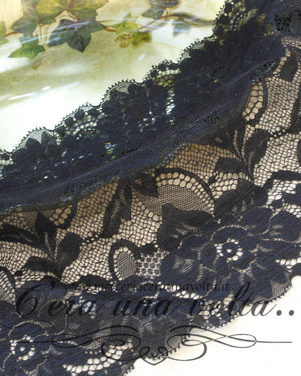 Pizzo Tramezzo H 17 Cm Elasticizzato Nero