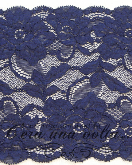 Pizzo Tramezzo H 17 Cm Elasticizzato Blu