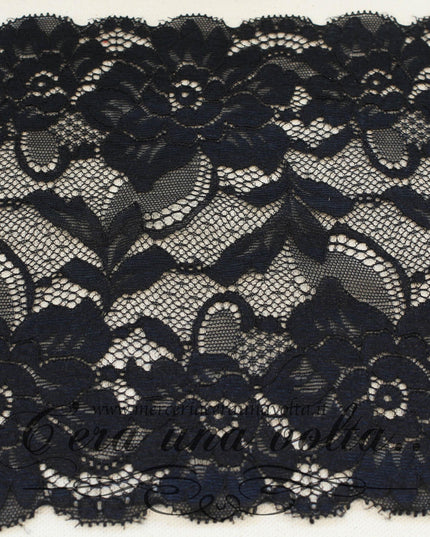 Pizzo Tramezzo H 17 Cm Elasticizzato Nero