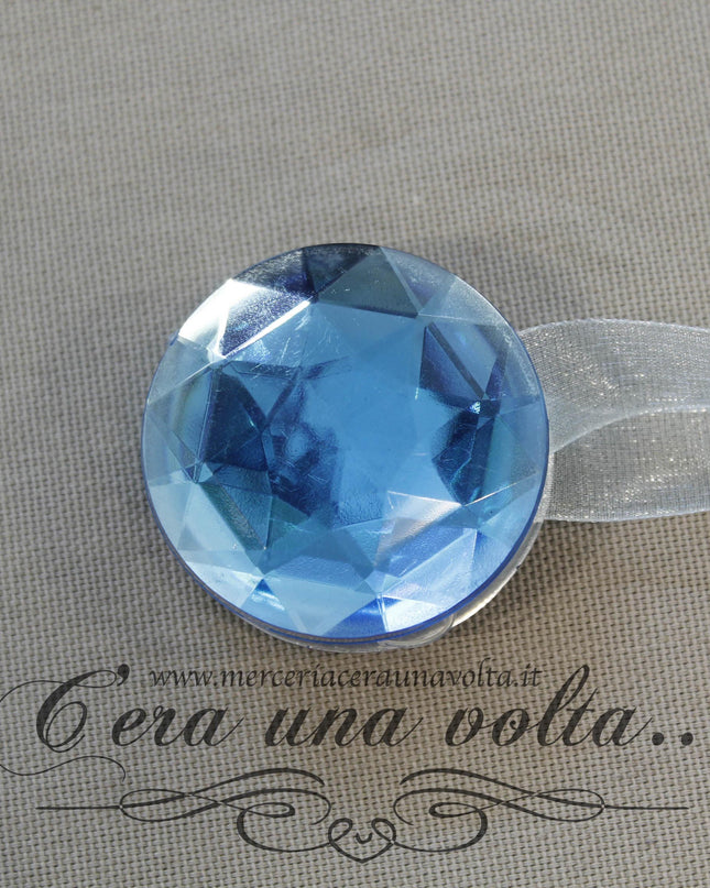 Magnete per Tenda Iridescente Azzurro Grande