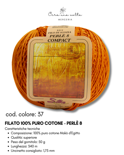Filato 100% Puro Cotone - Perlè 5 e Perlè 8