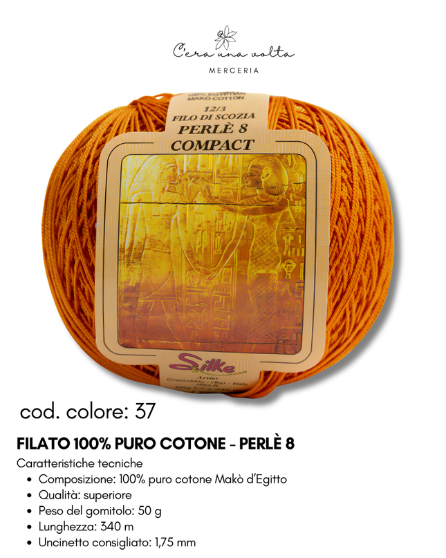 Filato 100% Puro Cotone - Perlè 5 e Perlè 8