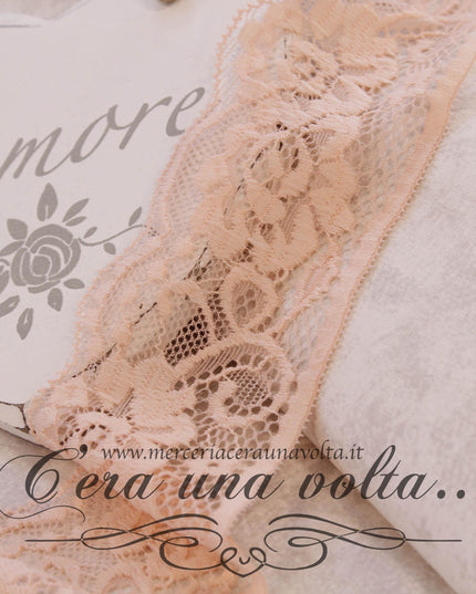 Pizzo Chantilly elasticizzato Rosa