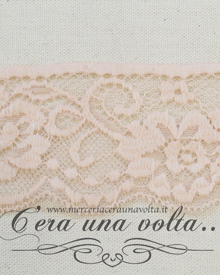 Pizzo Chantilly elasticizzato Rosa