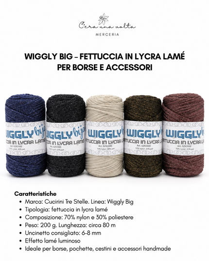 Wiggly Big – Fettuccia in lycra lamé 200 g