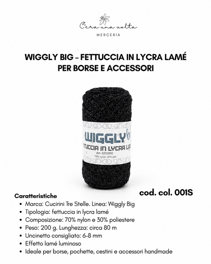 Wiggly Big – Fettuccia in lycra lamé 200 g