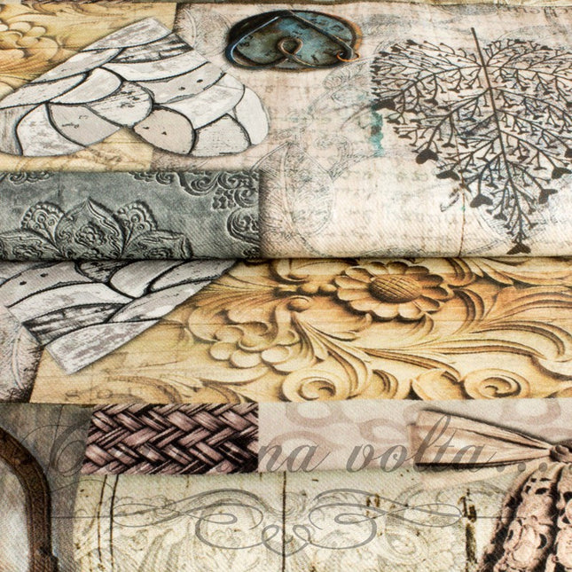 Cm 70 x 47 Scampolo Stoffa Stampata Vittoriana