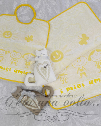 Set asilo 2 pz I miei amici Giallo