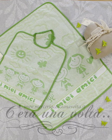 Set asilo 2 pz I miei amici Verde