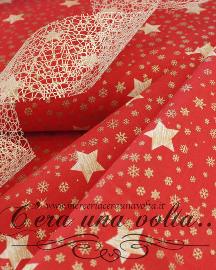 Tessuto in cotone Les étoiles à Noël
