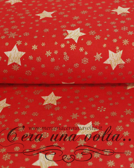 Tessuto in cotone Les étoiles à Noël