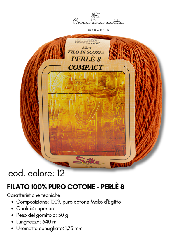 Filato 100% Puro Cotone - Perlè 5 e Perlè 8
