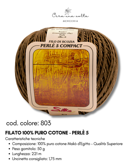 Filato 100% Puro Cotone - Perlè 5 e Perlè 8